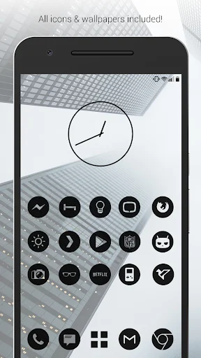 Dark Void – Black Circle Icons ডাউনলোড করুন – সেরা মিনিমালিস্ট আইকন প্যাক - Screenshot 1