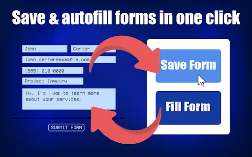 Autofill Chrome Extension ডাউনলোড করুন – অনলাইন ফর্ম অটোফিল করুন - Screenshot 1