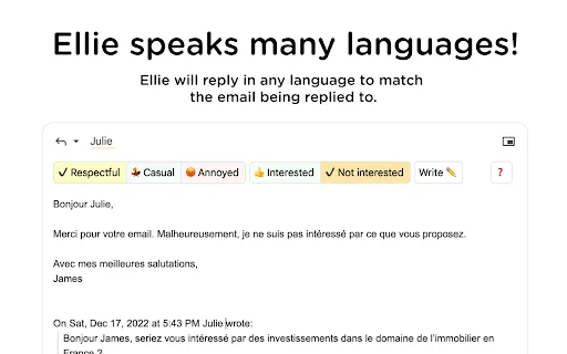 Ellie AI Email Assistant ডাউনলোড করুন – আপনার স্টাইলে রিপ্লাই - Screenshot 4
