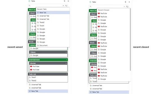 Vertical SidePanel Tab Group Manager ডাউনলোড করুন – সেরা ট্যাব ম্যানেজমেন্ট - Screenshot 3