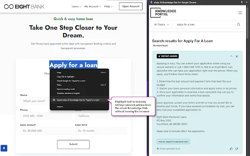 eGain AI Knowledge Hub – AI-Powered Support for Chrome - Screenshot 3