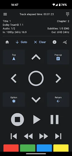 Unofficial Oppo UDP-20X Remote ডাউনলোড করুন – ব্লু-রে কন্ট্রোলার - Screenshot 1