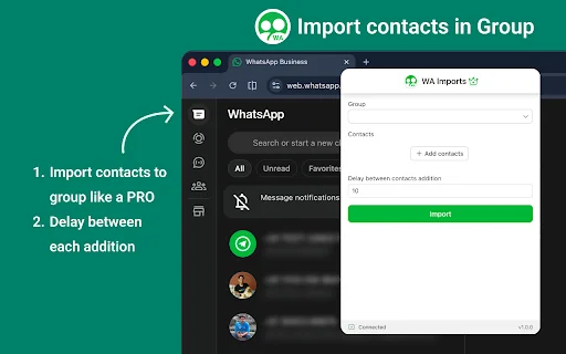 WA Imports: WhatsApp গ্রুপে বাল্ক কন্টাক্ট যোগ করার সেরা টুল - Screenshot 1
