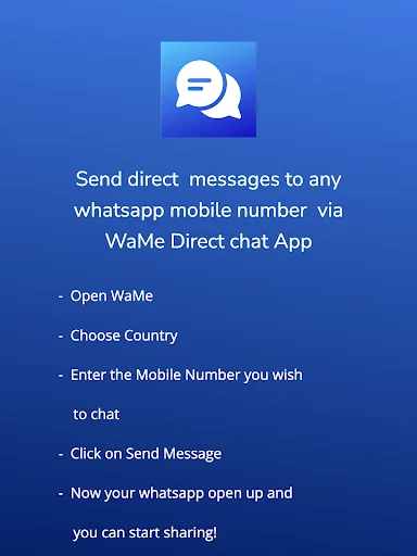 wame-Direct Chat ডাউনলোড করুন – কন্টাক্ট সেভ না করেই মেসেজ পাঠান - Screenshot 12