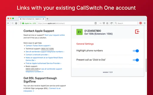 CallSwitch One Click to Dial ডাউনলোড করুন – দ্রুত কল করুন - Screenshot 1