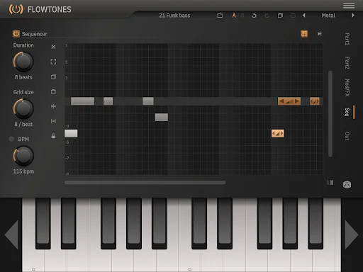 Flowtones ডাউনলোড করুন – অ্যান্ড্রয়েডের সেরা ভার্চুয়াল অ্যানালগ সিন্থেসাইজার - Screenshot 9