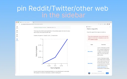 Sidebar Tabs ডাউনলোড করুন – যেকোনো ওয়েবসাইট সাইডবারে পিন করুন - Screenshot 2