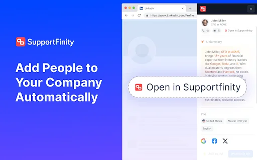Get Email and Phone Number From LinkedIn – SupportFinity Download - Screenshot 4