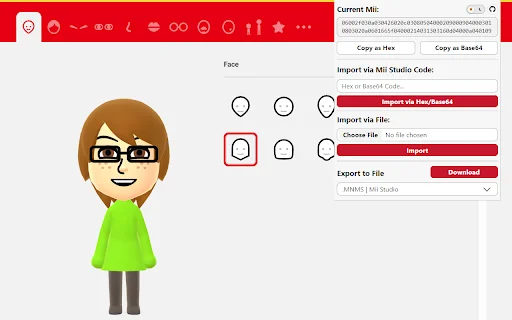 Mii Studio Mii Loader ডাউনলোড করুন – Mii কোড সেভ ও লোড করুন - Screenshot 1