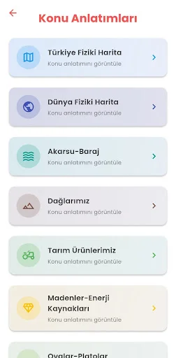 Coğrafya Bilgi Kartları ডাউনলোড করুন – ভূগোল পরীক্ষার প্রস্তুতি - Screenshot 3