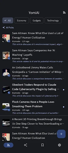 YomiAI – AI-Powered RSS Reader ডাউনলোড করুন – সেরা এআই নিউজ রিডার - Screenshot 1