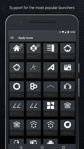Murdered Out – Black Icon Pack ডাউনলোড করুন – সেরা ডার্ক থিম আইকন - Screenshot 6