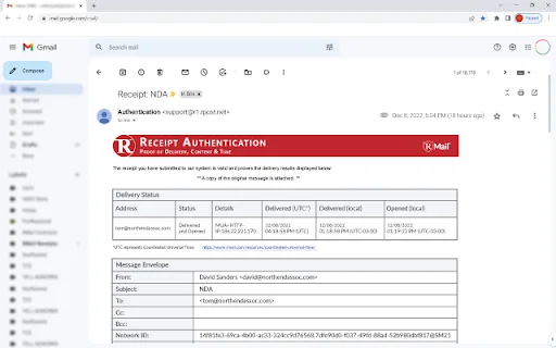 Gmail-এর জন্য RPost ডাউনলোড করুন – নিরাপদ ও আইনি ইমেল ট্র্যাকিং - Screenshot 2