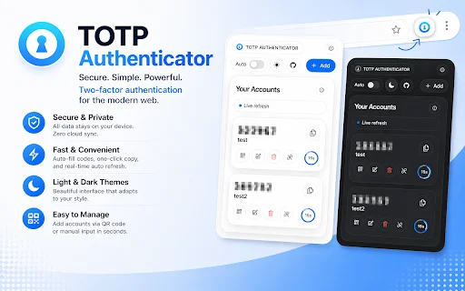 TOTP Authenticator ডাউনলোড করুন – সেরা টু-ফ্যাক্টর অথেন্টিকেশন টুল - Screenshot 1